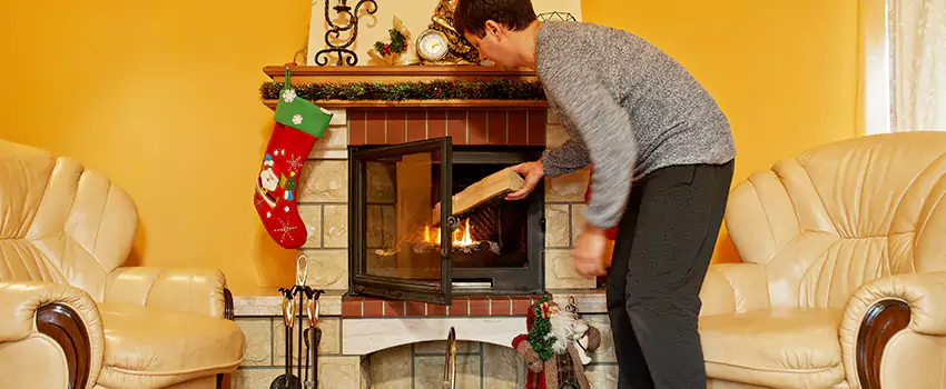 Rusted Metal Fireplace Restoration in Los Osos, California